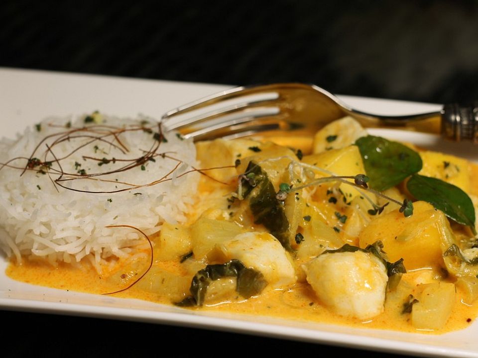 Rotes Thai - Fischcurry mit Mango und Ananas von Sivi| Chefkoch