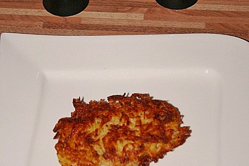 Hähnchenschnitzel mit Reibekuchen - Hülle