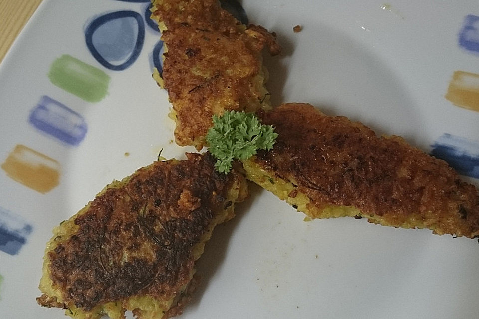 Hähnchenschnitzel mit Reibekuchen - Hülle