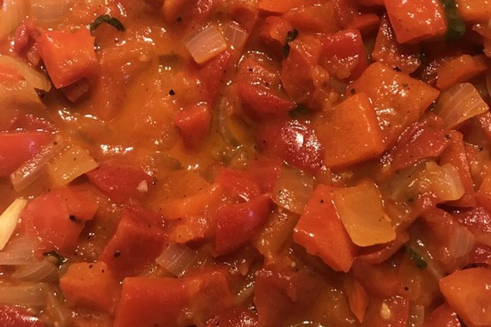 Paprika - Tomaten - Pfanne