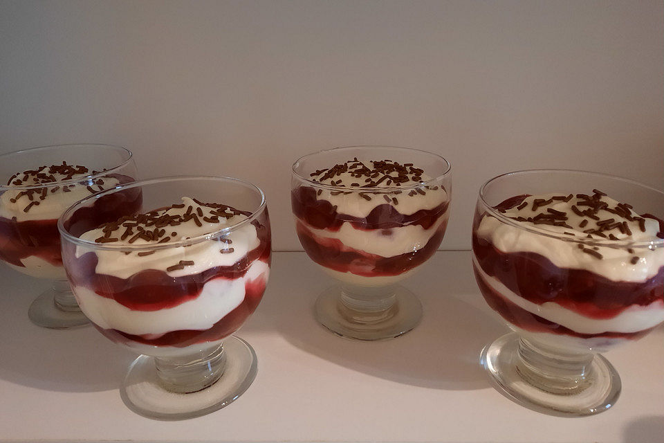 Quark - Kirsch - Dessert