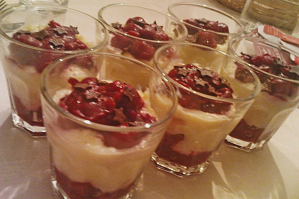 Quark - Kirsch - Dessert