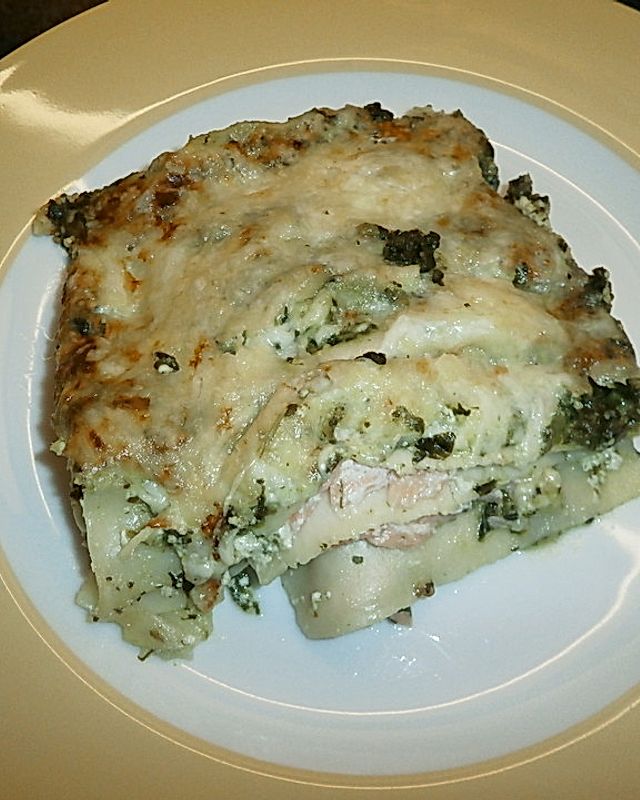Lachs - Spinat - Lasagne