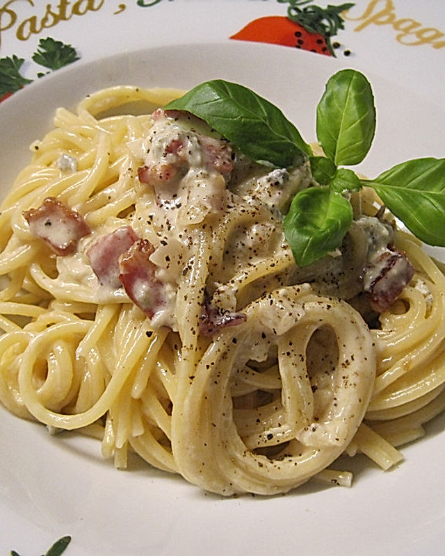 Spaghetti mit Gorgonzola - Sahne Sauce