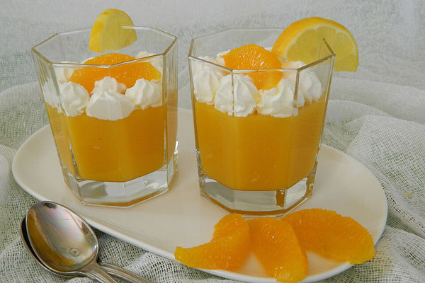 Orangenpudding mit Sahne von Pauletta | Chefkoch