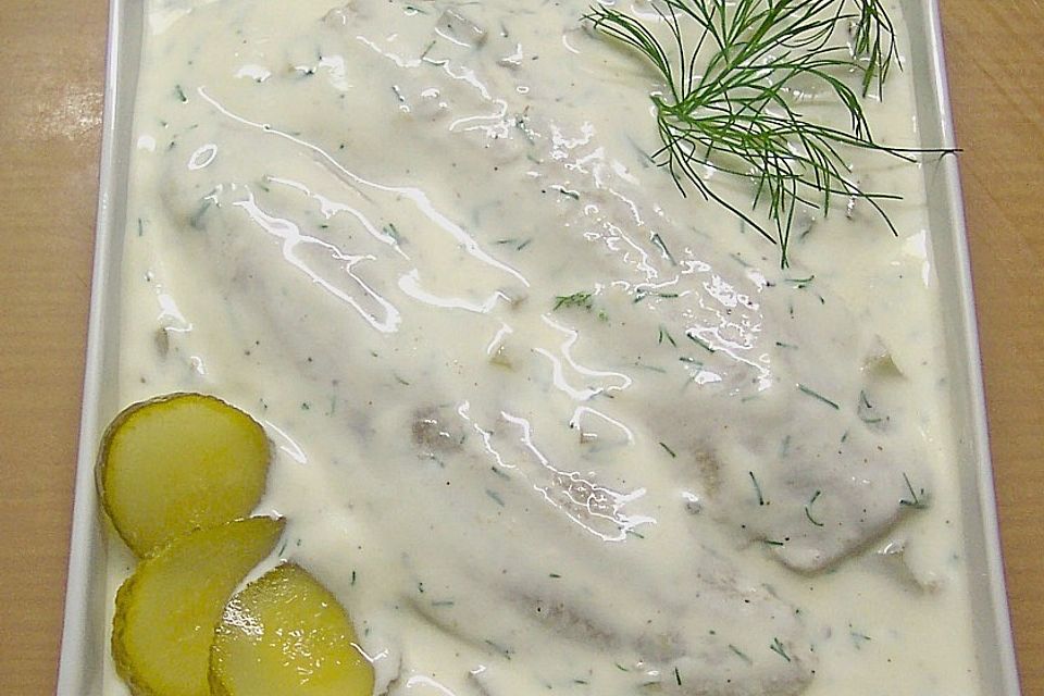 Matjes - Filet in Joghurt - Dill - Creme