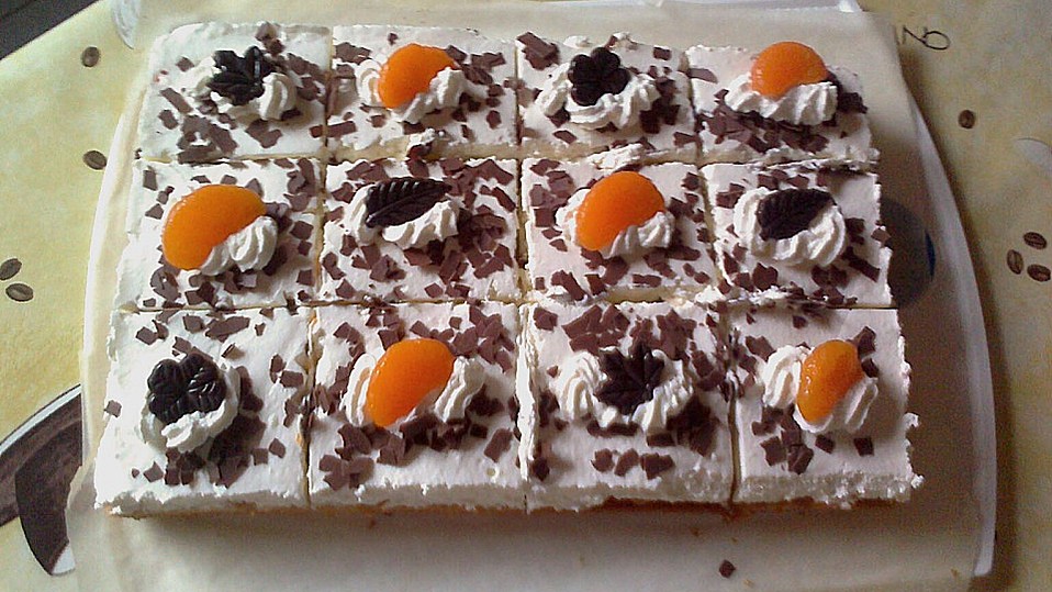 Mandarinen - Sahne Blechkuchen von Tabaiba Mandarinen - Sahne Blechkuchen von Tabaiba