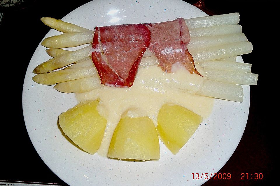 Spargelpäckchen mit Wiemys leichter Hollandaise Spargelpäckchen mit Wiemys leichter Hollandaise