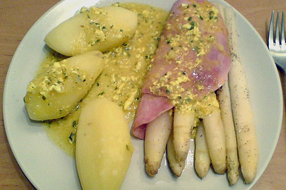Spargelpäckchen mit Wiemys leichter Hollandaise Spargelpäckchen mit Wiemys leichter Hollandaise