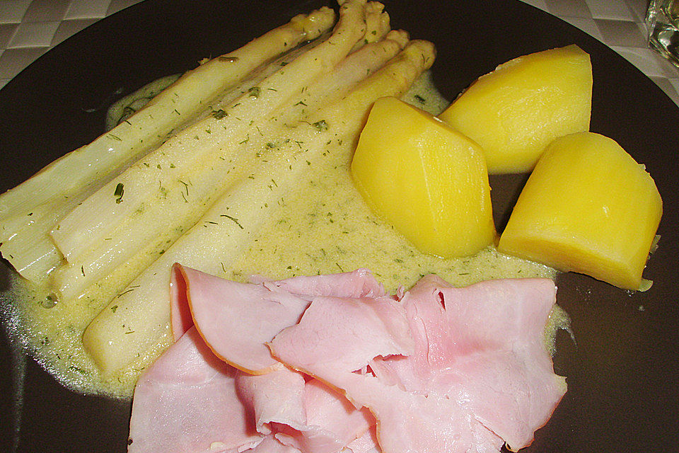 Spargelpäckchen mit Wiemys leichter Hollandaise Spargelpäckchen mit Wiemys leichter Hollandaise