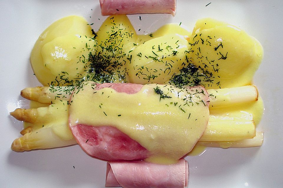 Spargelpäckchen mit Wiemys leichter Hollandaise Spargelpäckchen mit Wiemys leichter Hollandaise