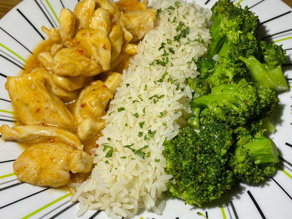 Honig-Hähnchenbrust mit Sesam und Brokkoli von lxbass | Chefkoch