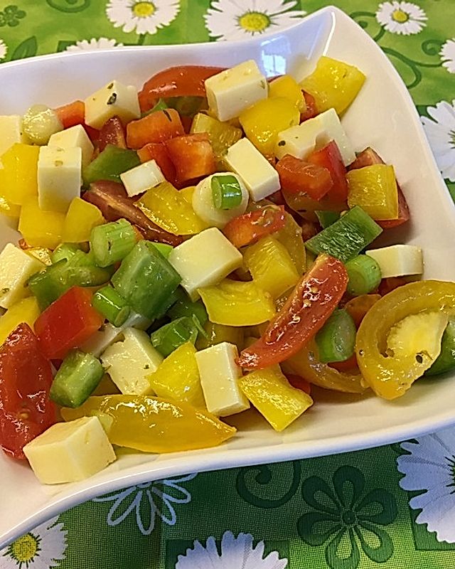 Danisahnes Paprika - Käse Salat