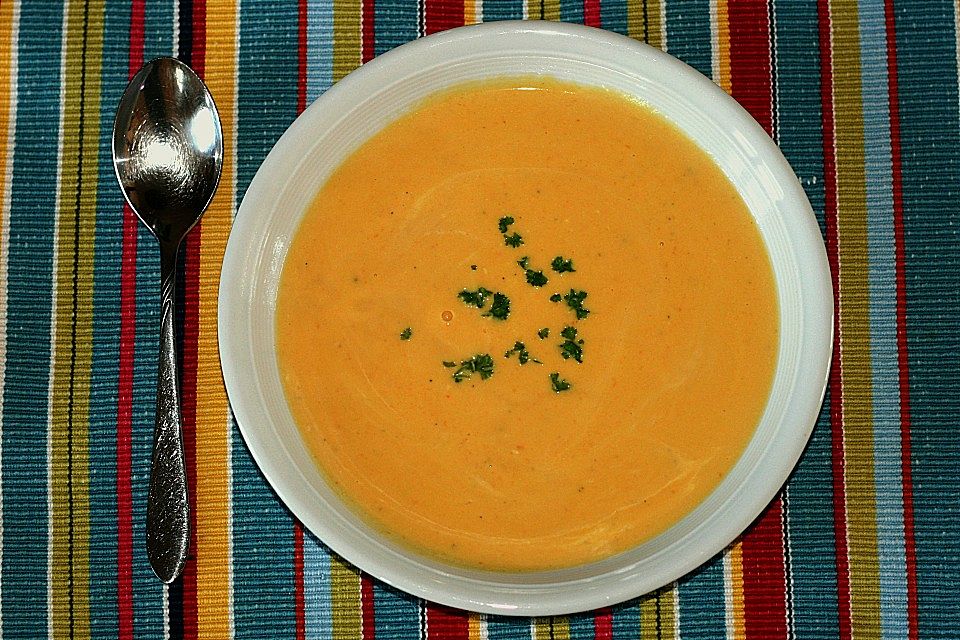 Kürbis - Käse Cremesuppe