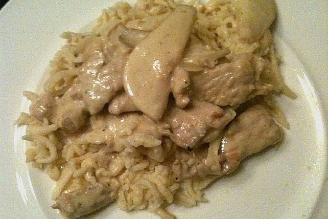 Puten - Birnen - Geschnetzeltes in cremiger Käsesauce von belami| Chefkoch