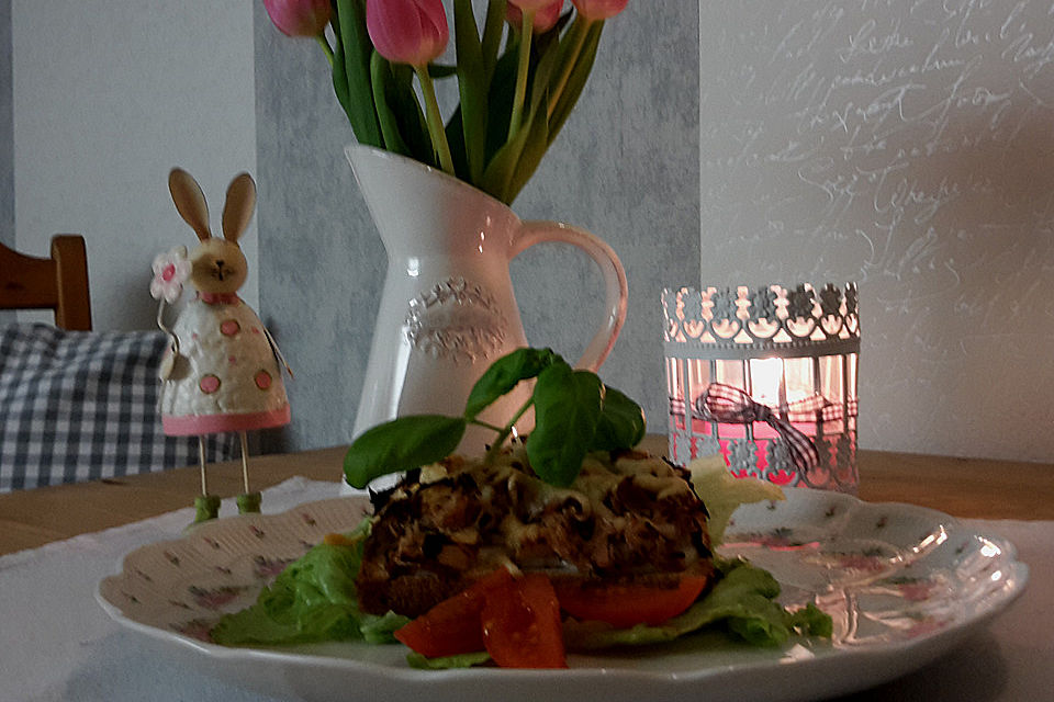 Überbackener Toast mit Apfel - Thunfischsalat