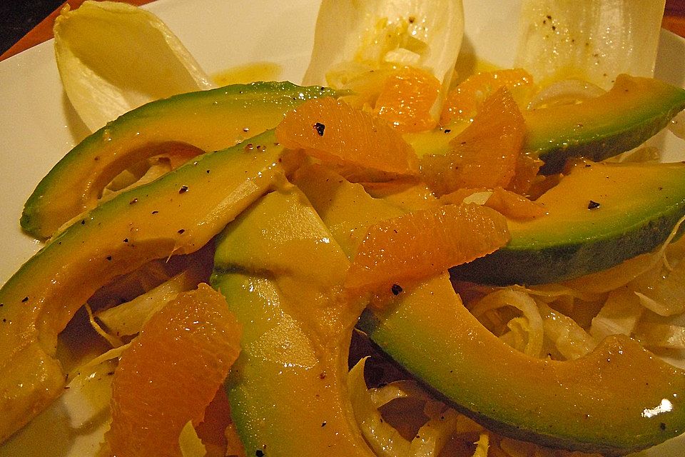 Avocado - Chicoree - Orangen - Salat