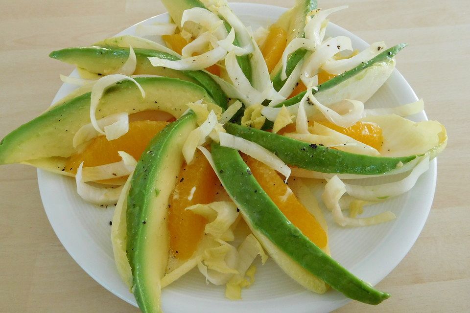 Avocado - Chicoree - Orangen - Salat