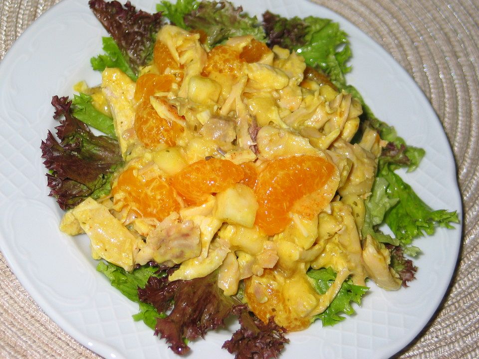 Geflügelsalat mit Banane, Orange und Curry von Blound-Froggy| Chefkoch