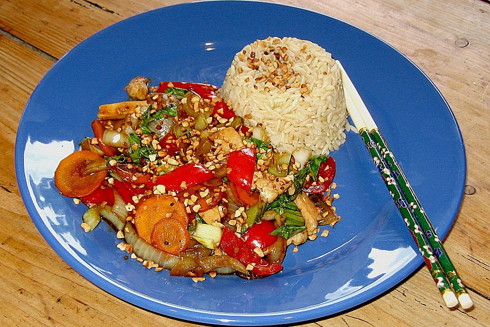 Pak Choi - Hähnchen Stir - Fry