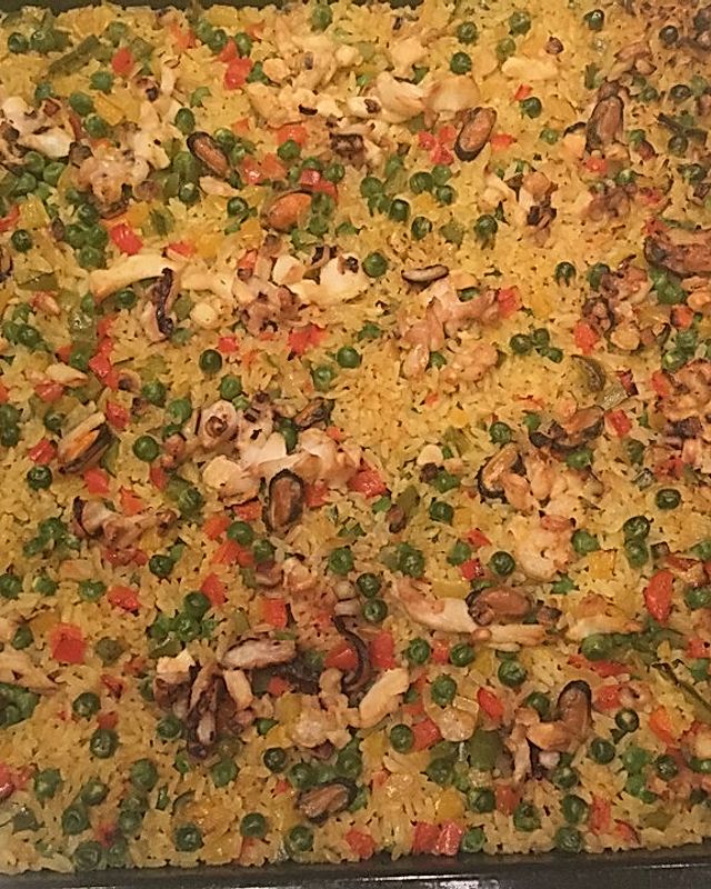 Paella aus dem Ofen