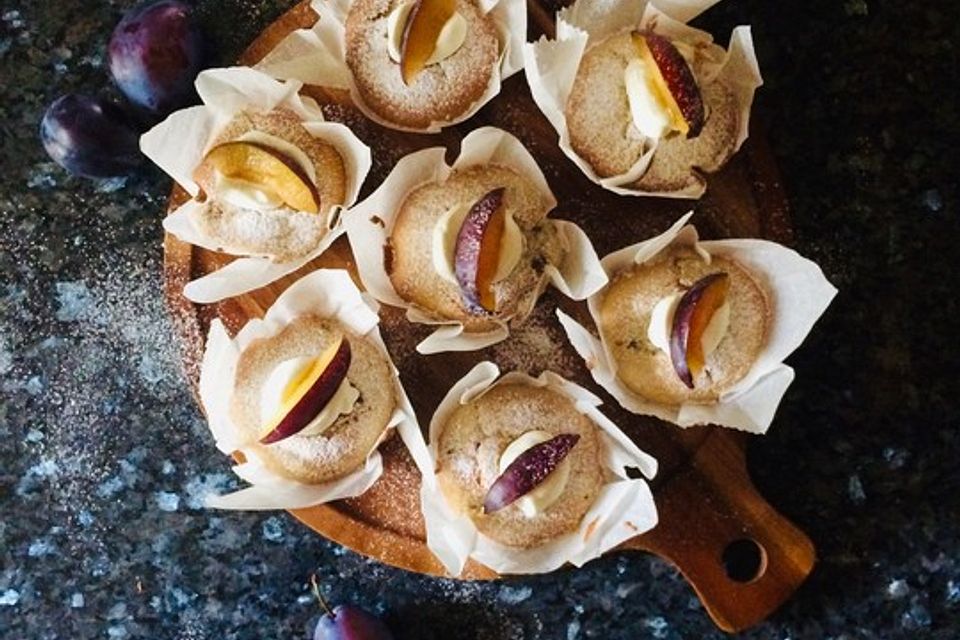 Saftige Pflaumenmuffins