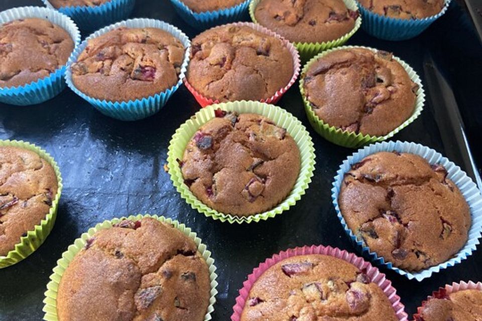 Saftige Pflaumenmuffins