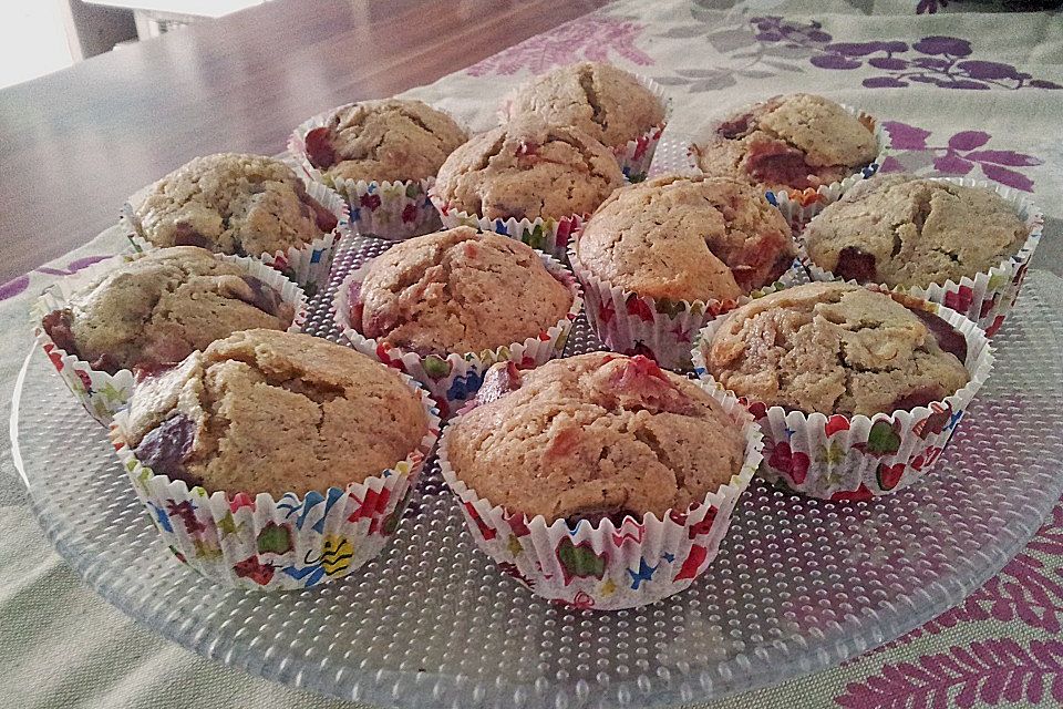 Saftige Pflaumenmuffins