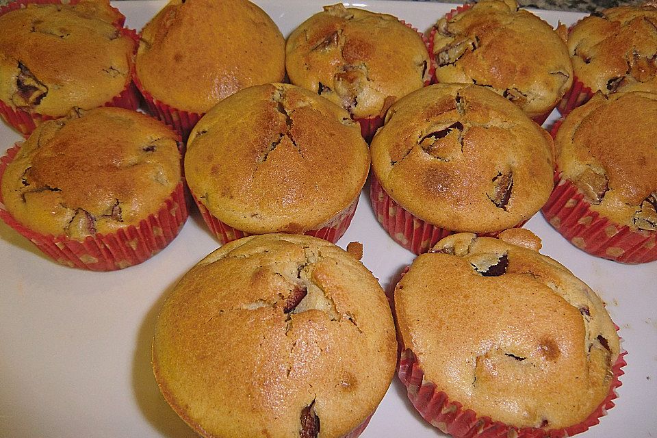 Saftige Pflaumenmuffins