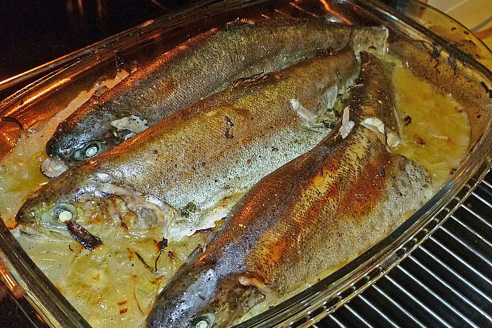 Fisch im Zwiebelbett