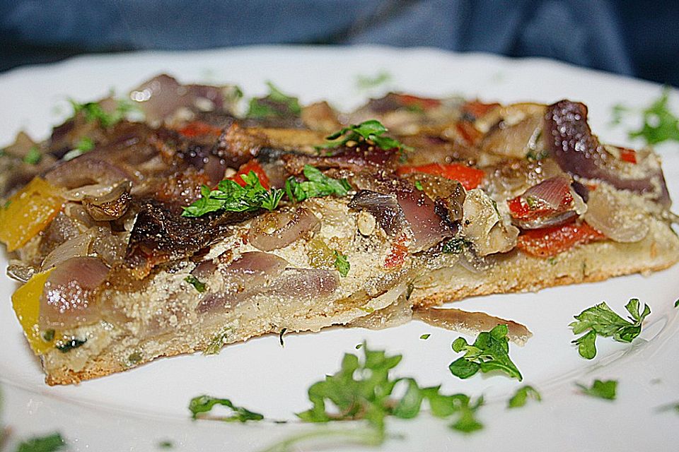 Veganer Zwiebelkuchen Veganer Zwiebelkuchen