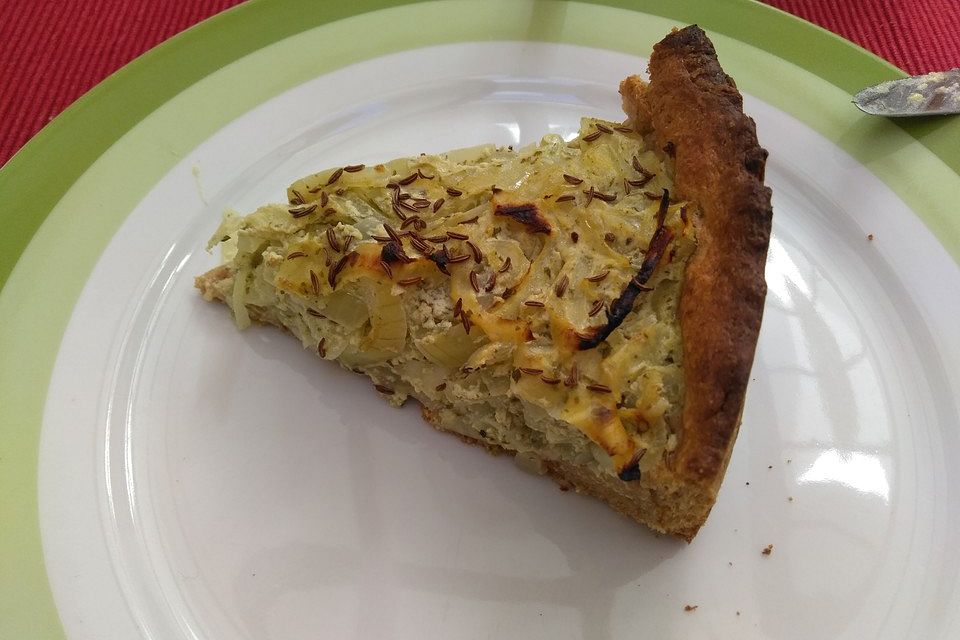 Veganer Zwiebelkuchen Veganer Zwiebelkuchen