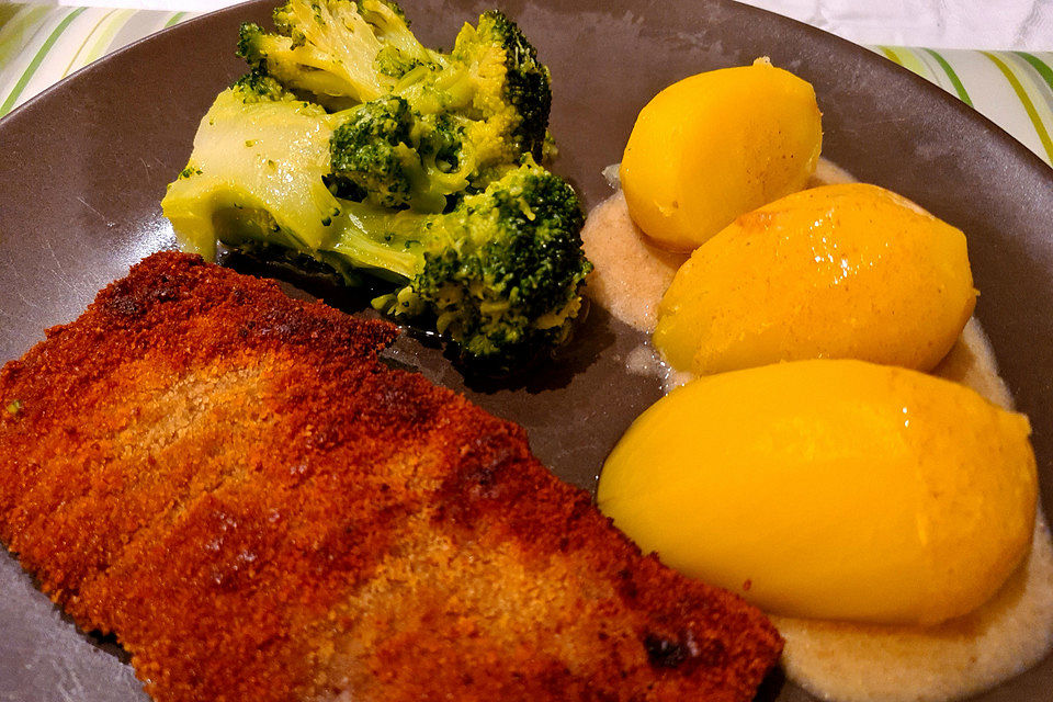 Schnitzel mit Sahne - Brokkoli - Sauce