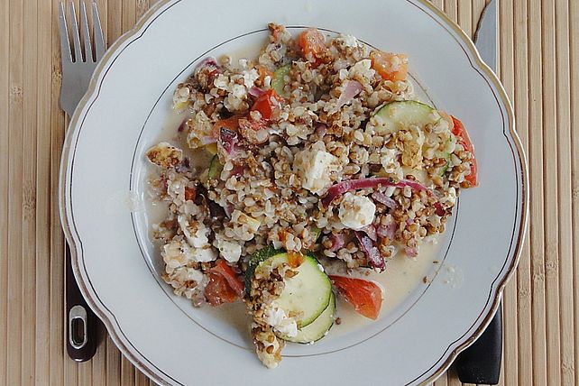 Zucchini mit Buchweizen - Käsekruste von hausmittelchen| Chefkoch