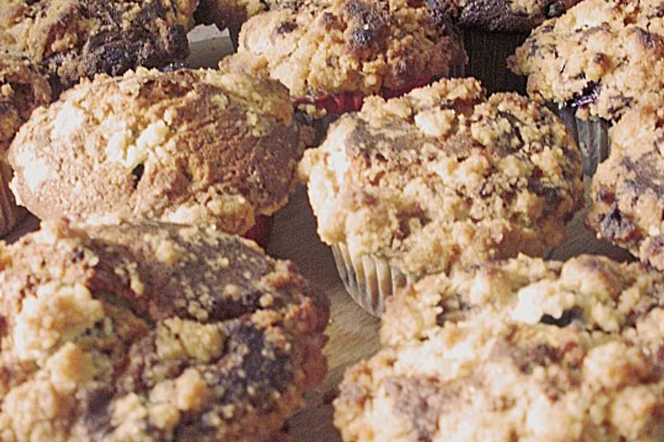 Weiße Schokoladen - Blaubeer Muffins