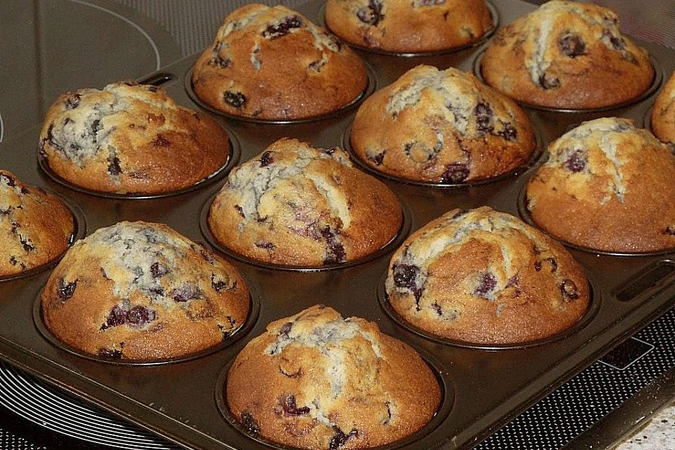 Weiße Schokoladen - Blaubeer Muffins