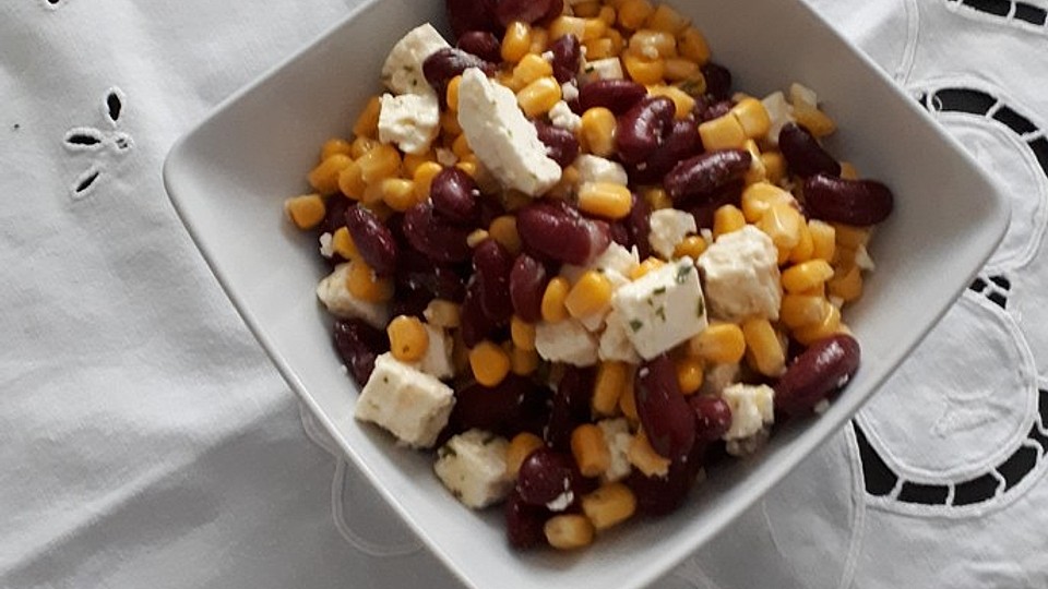 Mais - Bohnen - Schafskäse - Salat-image