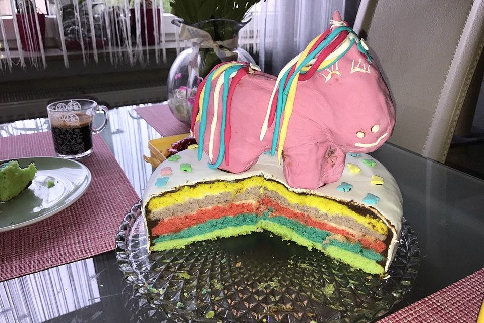 Regenbogenkuchen