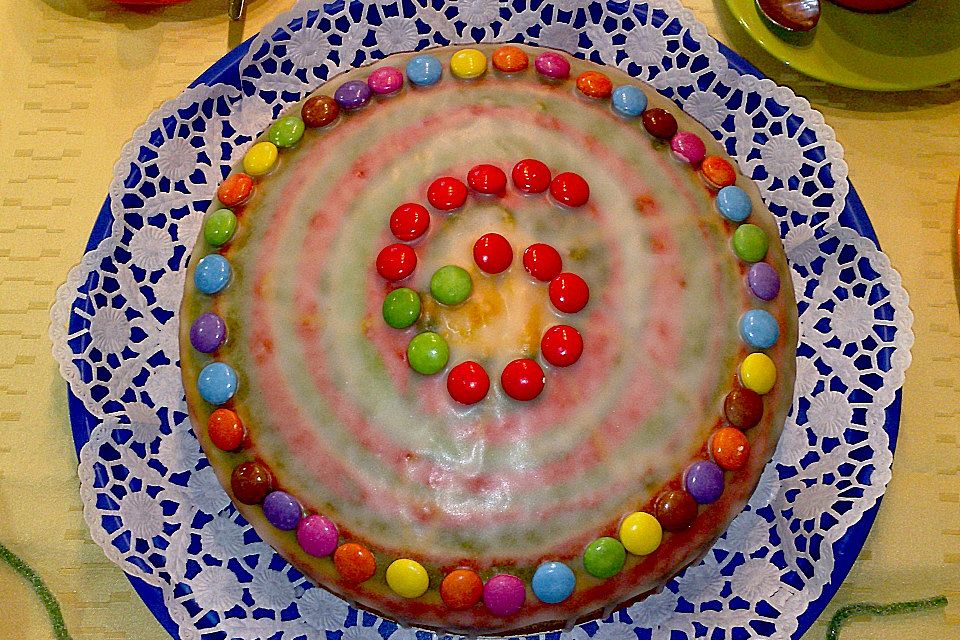 Regenbogenkuchen