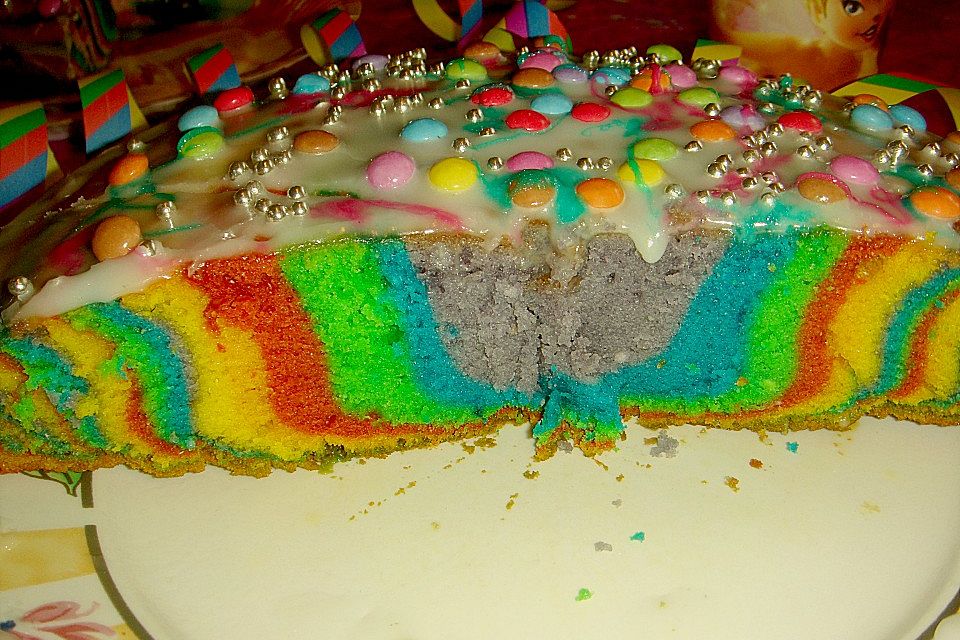 Regenbogenkuchen