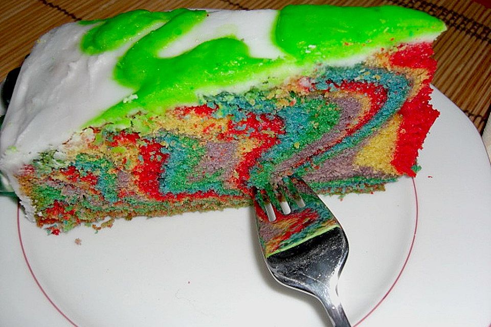 Regenbogenkuchen