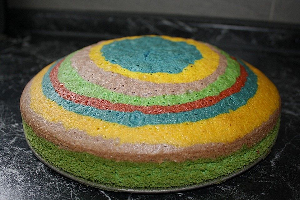 Regenbogenkuchen