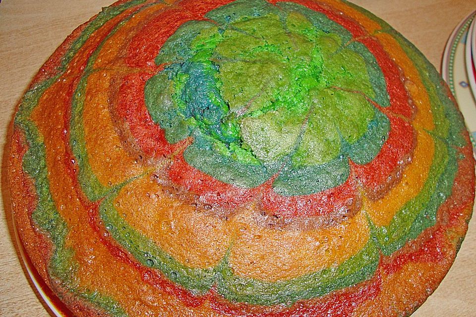 Regenbogenkuchen