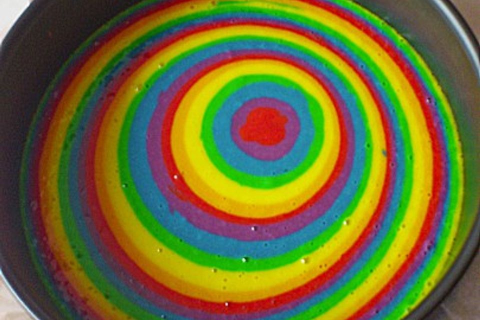 Regenbogenkuchen