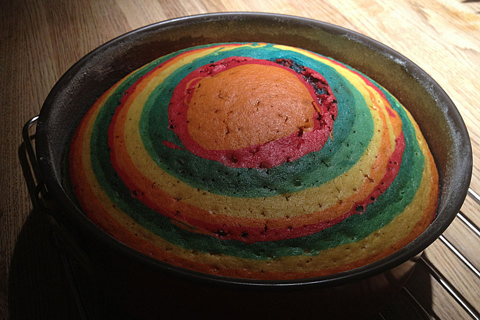 Regenbogenkuchen