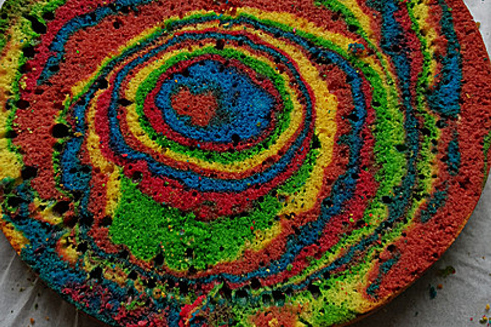 Regenbogenkuchen