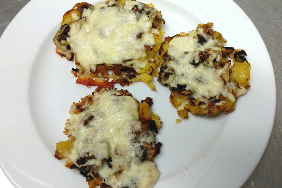 Pilzrösti mit Lauchzwiebeln Pilzrösti mit Lauchzwiebeln