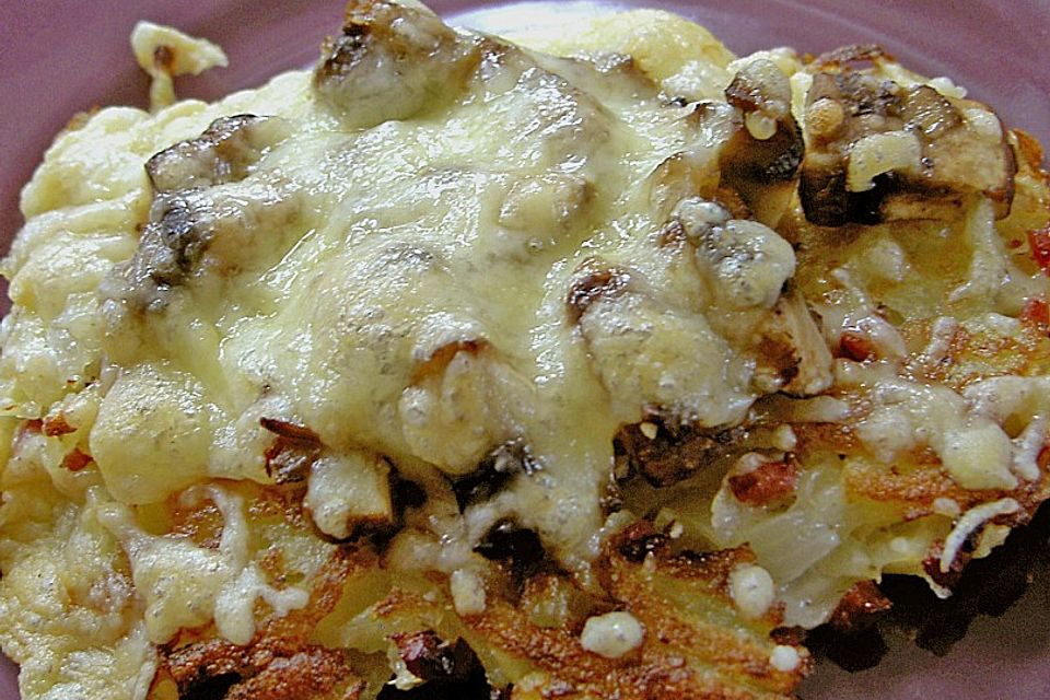 Pilzrösti mit Lauchzwiebeln Pilzrösti mit Lauchzwiebeln