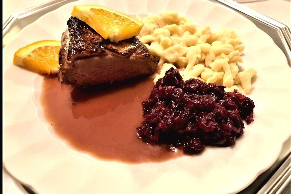 Entenbrustfilets mit Orangensoße