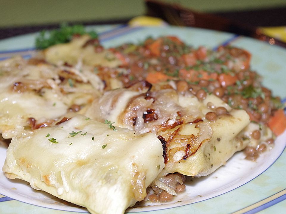 Maultaschengratin mit Linsen von pebbles4| Chefkoch Maultaschengratin mit Linsen von pebbles4| Chefkoch